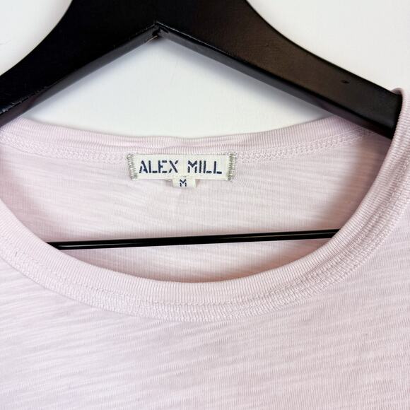 Alex Mill Womens Crew Tee Shirt Cotton Light Pink - M - Picture 3 of 9